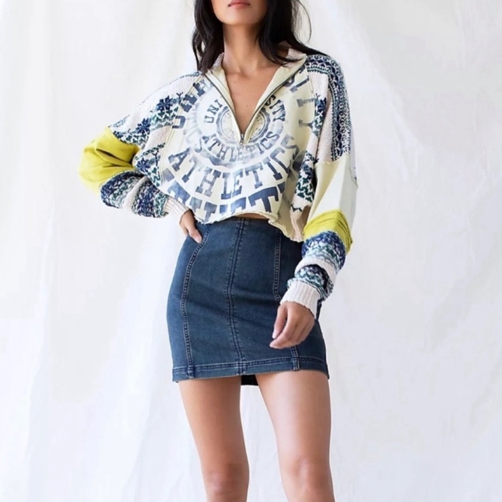 Free People Modern Femme Denim Mini Skirt